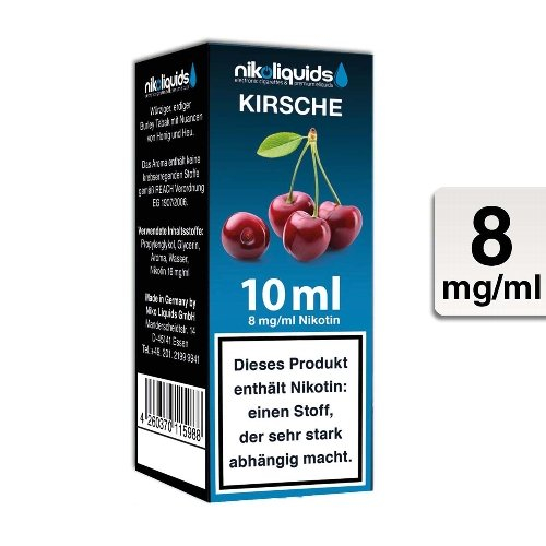 E-Liquid NIKOLIQUIDS Kirsche 8 mg Nikotin