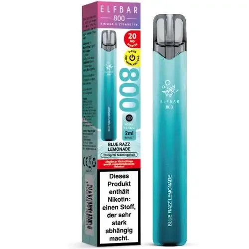 E-Zigarette: Elfbar 800 Einweg E-Zigarette – Blue Razz Lemonade