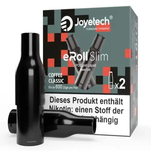 E-Zigarette: Joyetech eRoll Slim – Coffee Classic – Prefilled Pods 2er Pack – 2ml 20mg NicSalt