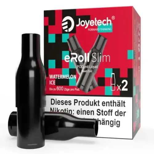E-Zigarette: Joyetech eRoll Slim – Watermelon Ice – Prefilled Pods 2er Pack – 2ml 20mg NicSalt