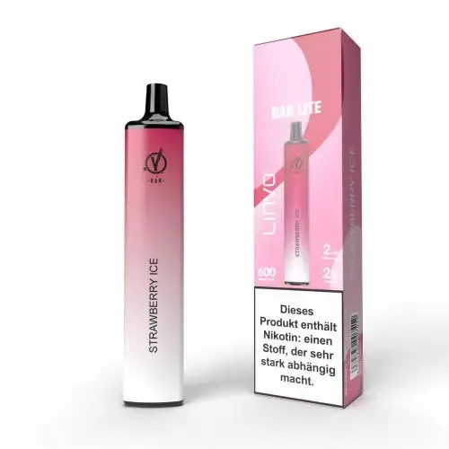 E-Zigarette: Linvo Bar Lite E-Zigarette 20mg 600 Züge 550mAh NicSalt Strawberry Ice