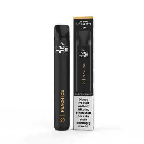 E-Zigarette: rog one E-Zigarette 20mg 700 Züge 400mAh NicSalt Peach Ice