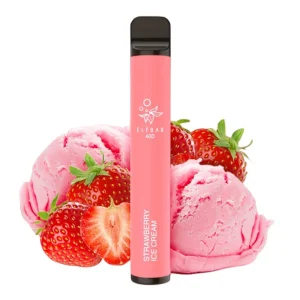 Elf Bar 600 mit Nikotin Strawberry Ice Cream