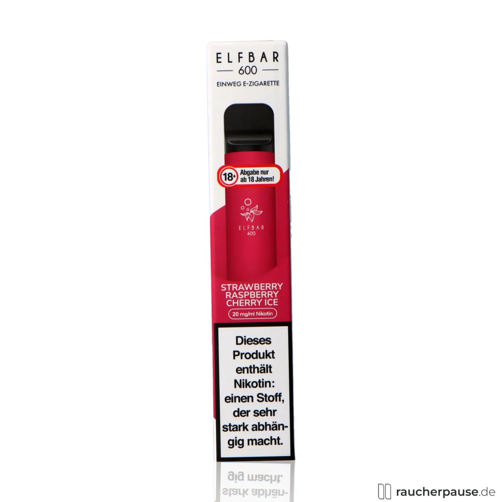 Elf Bar 600 Strawberry Raspberry Cherry Ice | Einweg E-Zigarette | 20mg/ml Nikotin |Himbeere & Kirsche
