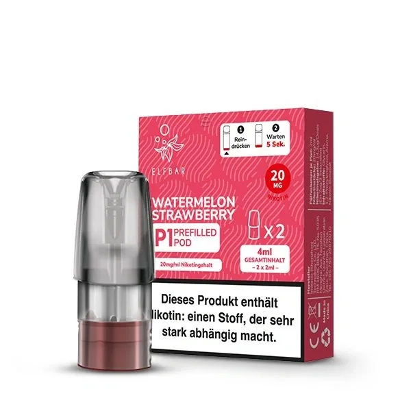 Elf Bar Mate500 P1 Pods – Wassermelone Erdbeere – 2 Stk