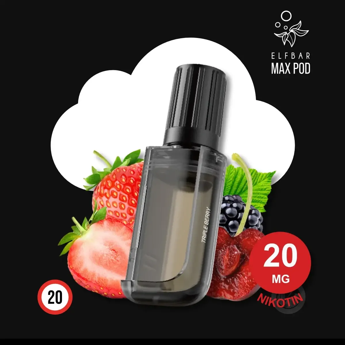 ELF BAR MAX Triple Berry Nachfüllbehälter Pod – 10 ml