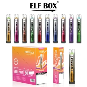 ELF BOX CRYSTAL BAR 600 Züge Einweg E Zigarette Wiederaufladbar Nikotinfrei