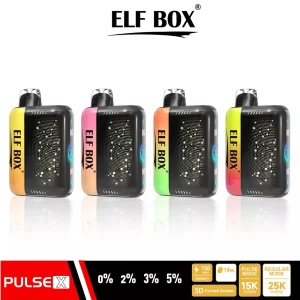 ELF BOX Pulse X 25K Züge Einweg E Zigarette Dual Mesh Digital Display