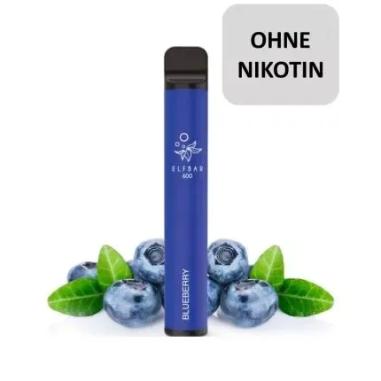 Elfbar 600 Einweg E-Shisha Blueberry 0mg/ml nikotinfrei