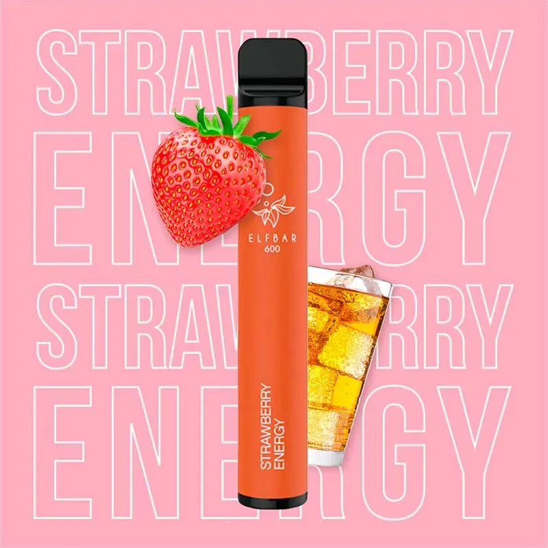 ELFBAR 600 ELFERGY STRAWBERRY Einweg E-Zigarette Nikotinfrei 600 Züge