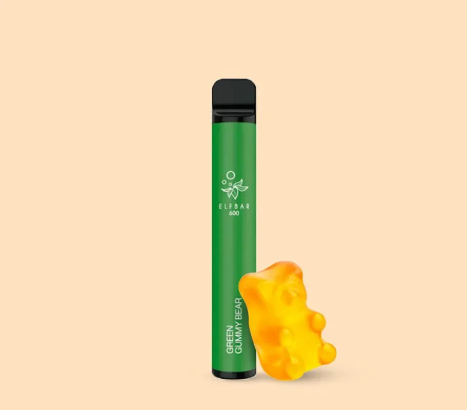 ELFBAR 600 GREEN GUMMY BEAR Einweg E-Zigarette 20 mg/ml Nikotin 600 Züge