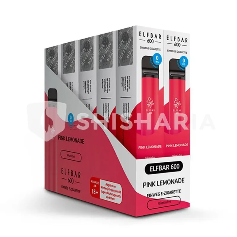 Elfbar 600 Pink Lemonade Nikotinfrei – 10er Box
