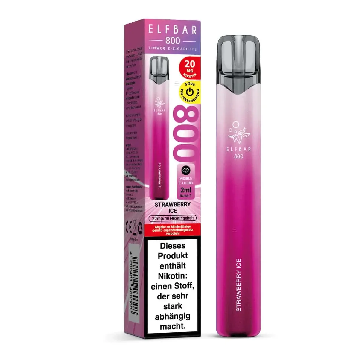 Elfbar 800 Strawberry Ice – 20 mg/ml