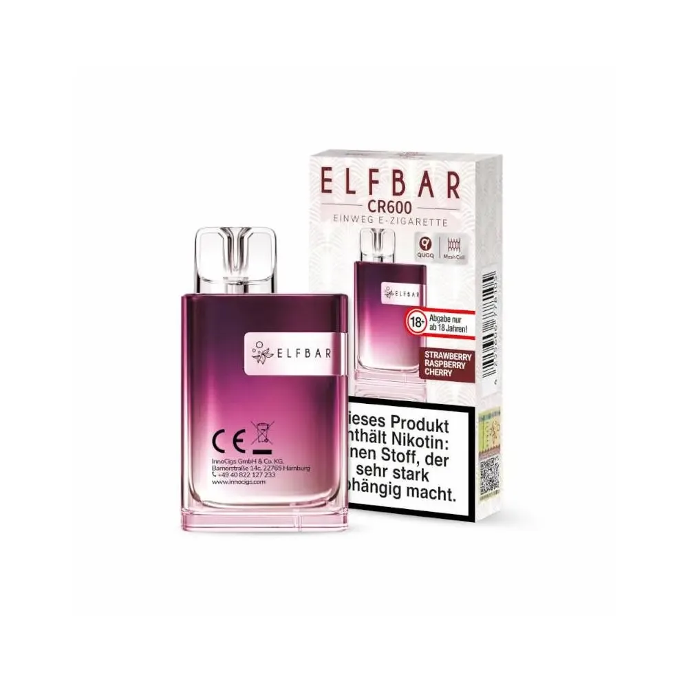 Elfbar CR600 E-Zigarette – Strawberry Raspberry Cherry