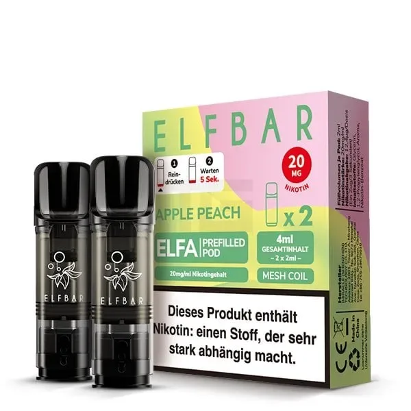 Elfbar – ELFA – Prefilled Pod – 2ml – 2er Pack – Apple Peach