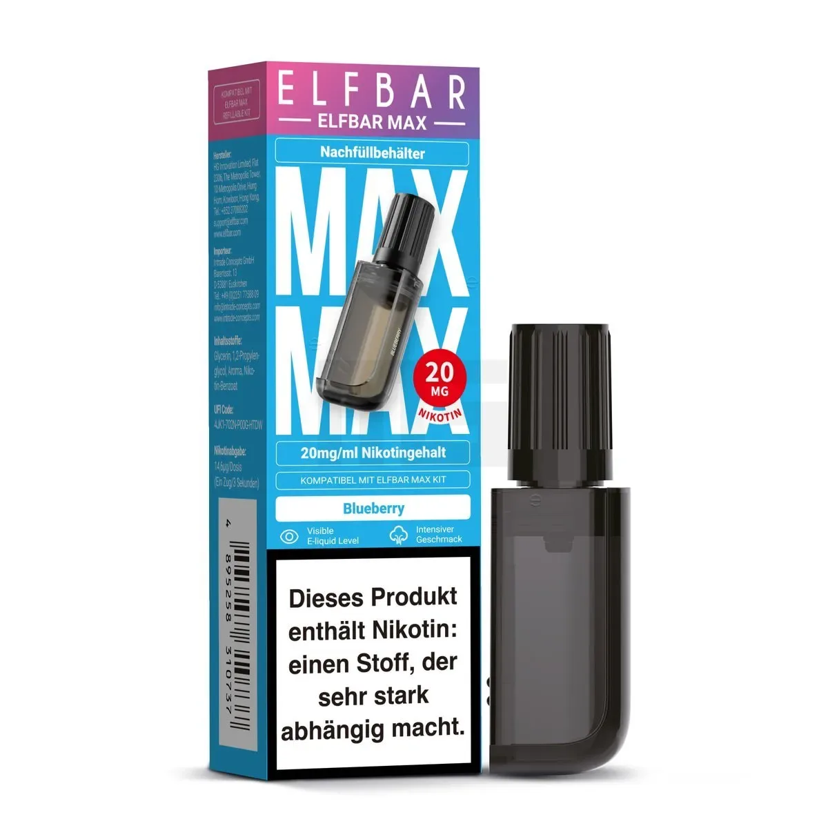 ELFBAR – MAX – Nachfülltank – CP – Blueberry