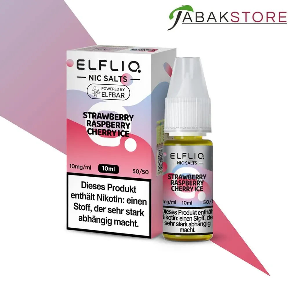 Elfliq | Elfbar Liquid | Strawberry Raspberry Cherry Ice | 10mg