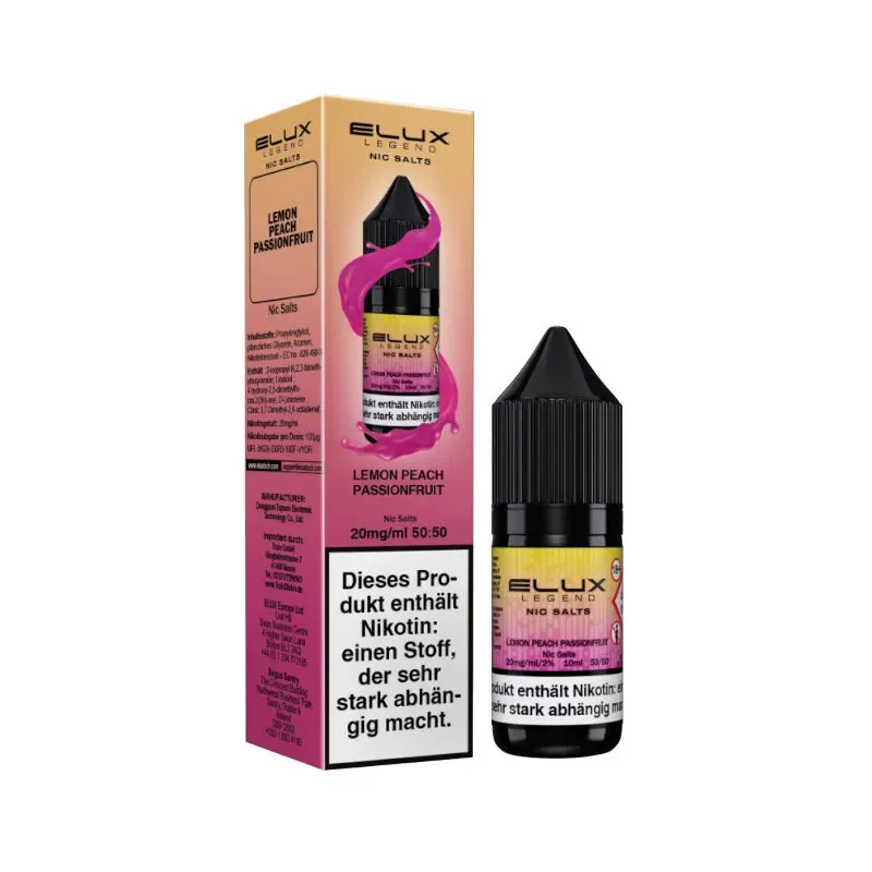 Elux – Nikotinsalz Liquid 10ml – Lemon Peach Passion-20 mg/ml