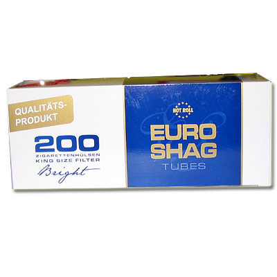 Euro Shag Zigarettenhülsen Bright 200 Stück