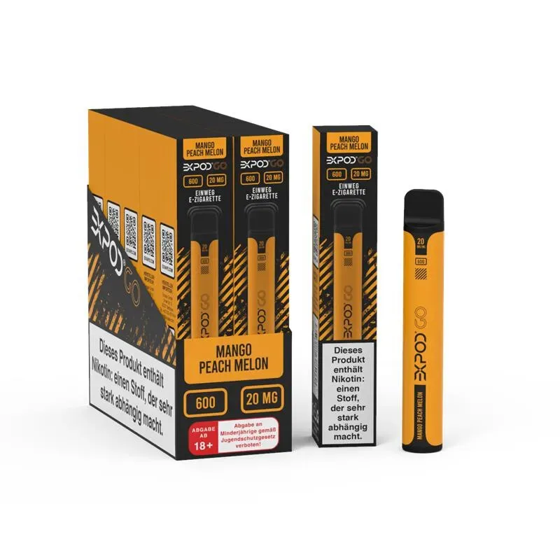 EXPOD GO – Einweg POD E-Zigarette – 20mg/ml Nic Salt Mango-Peach-Melon-10er Box