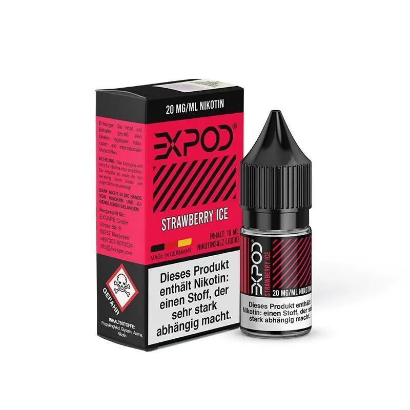 Expod Nikotinsalz Liquid 10ml – Strawberry Ice-10 mg/ml