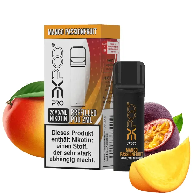 eXvape EXPOD Pro – Mango Passionfruit Pod – 1er Pack