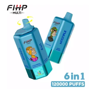 FIHP 120K 6in1 Multiple Tastes 120K Züge Einweg E Zigarette Digital Display Wiederaufladbar