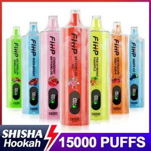 FIHP Shisha Hookah 15K Züge Einweg E Zigarette Wiederaufladbar