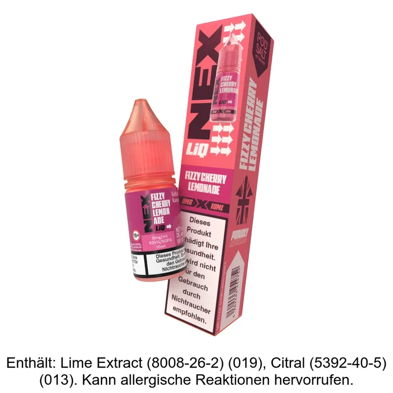 Fizzy Cherry Lemonade 0 mg/ml Pod Salt – NexLiq – Nikotinsalz Liquid