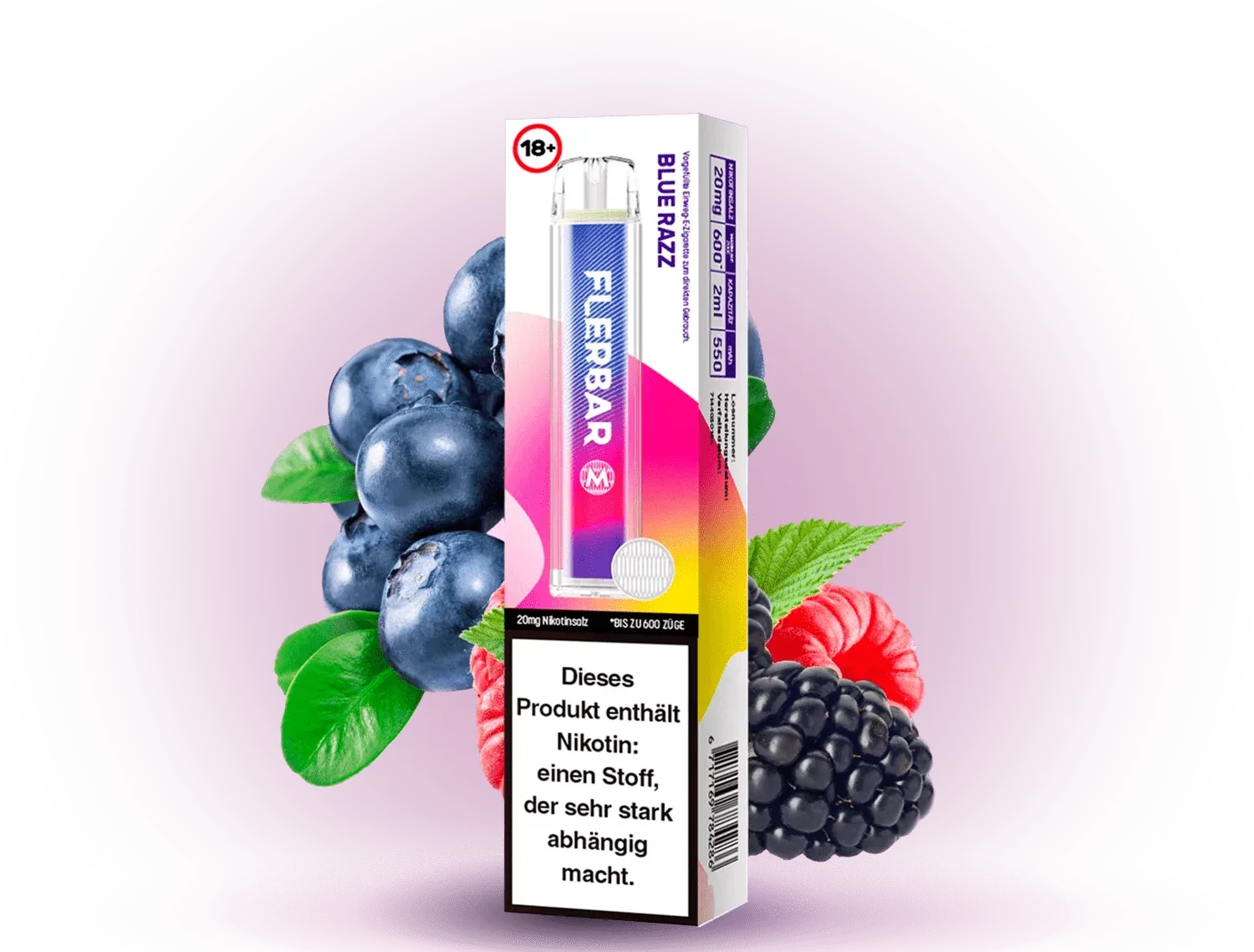 FLERBAR 600 Blue Razz 20mg