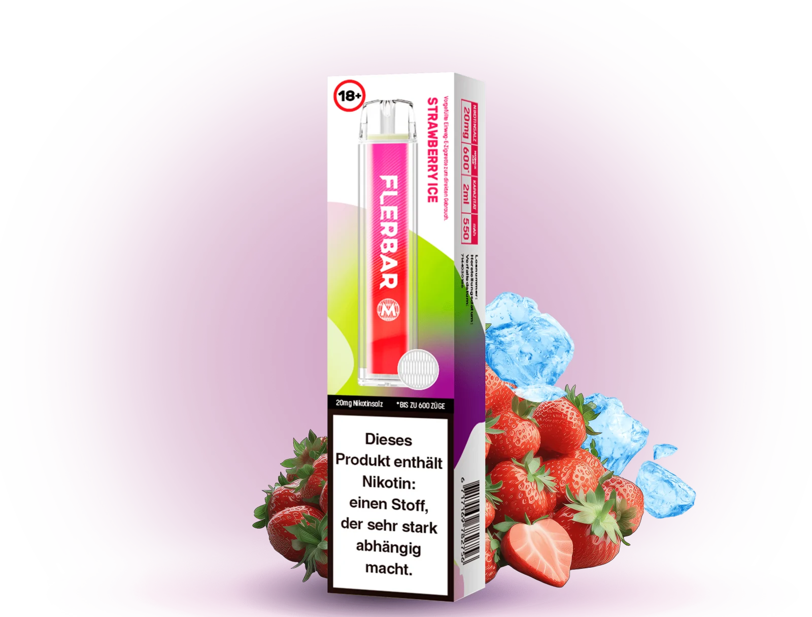Flerbar 600 Strawberry-Ice 20mg
