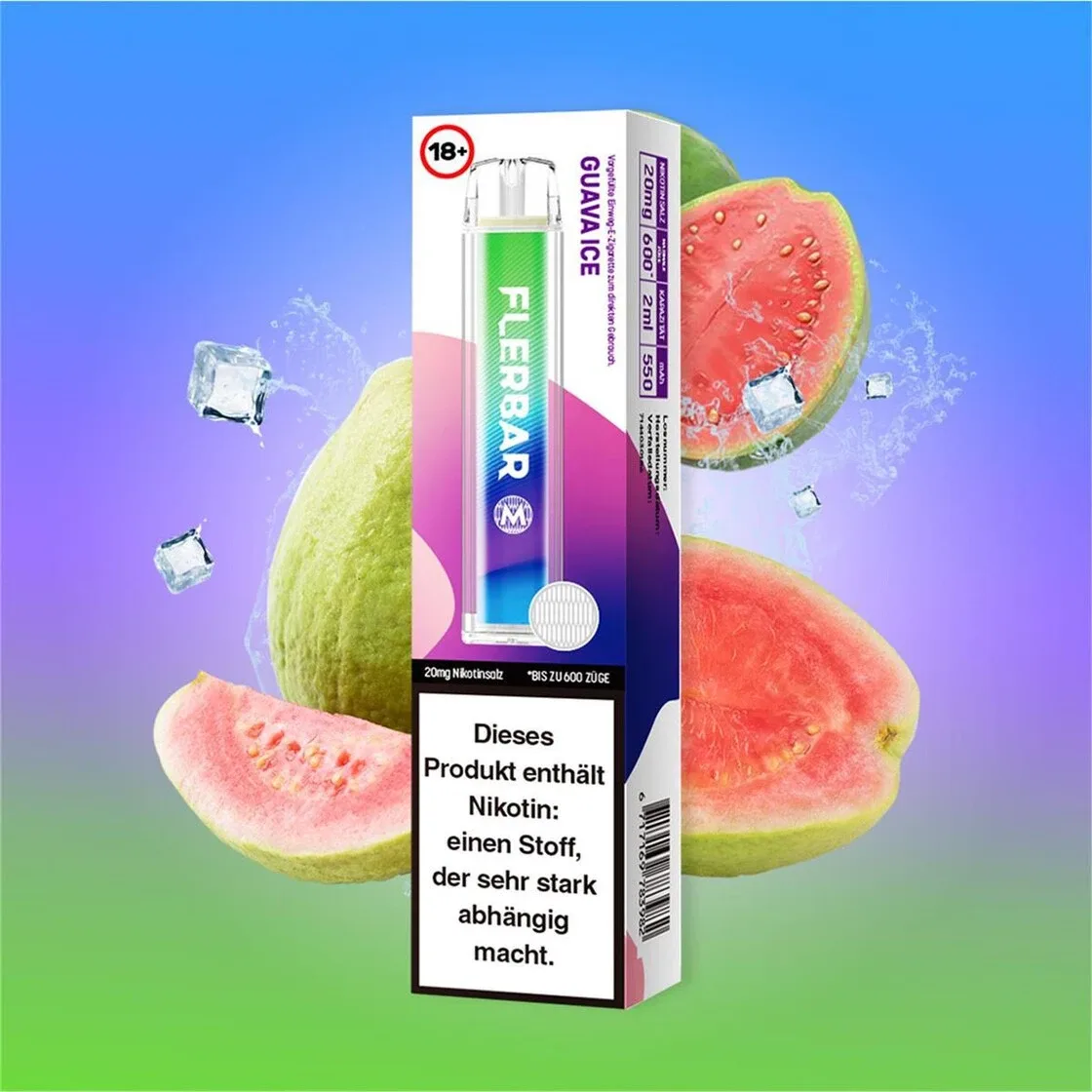 Flerbar M E-Shisha 600 – 20mg/ml – Guava Ice
