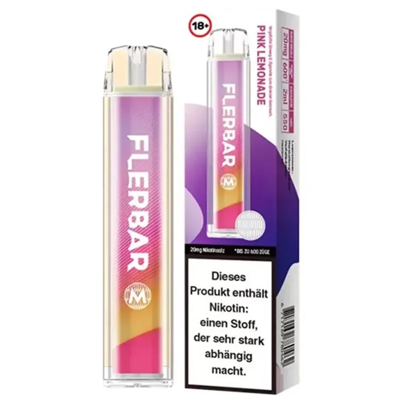 Flerbar M – Einweg E-Zigarette 20 mg/ml Pink Lemonade