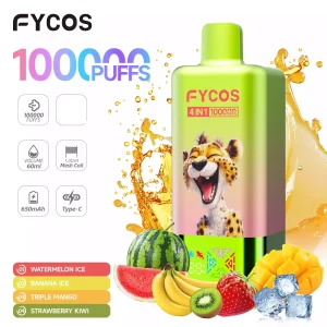 FYCOS IN 100K 100K Züge Einweg E Zigarette Wiederaufladbar