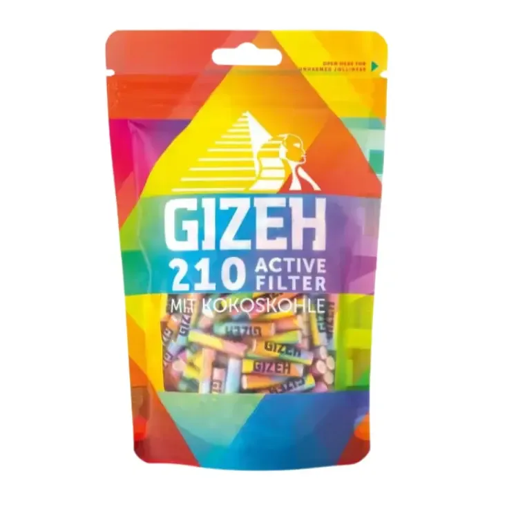 GIZEH – Active Filter 6mm – Rainbow – Bag 50Stk.