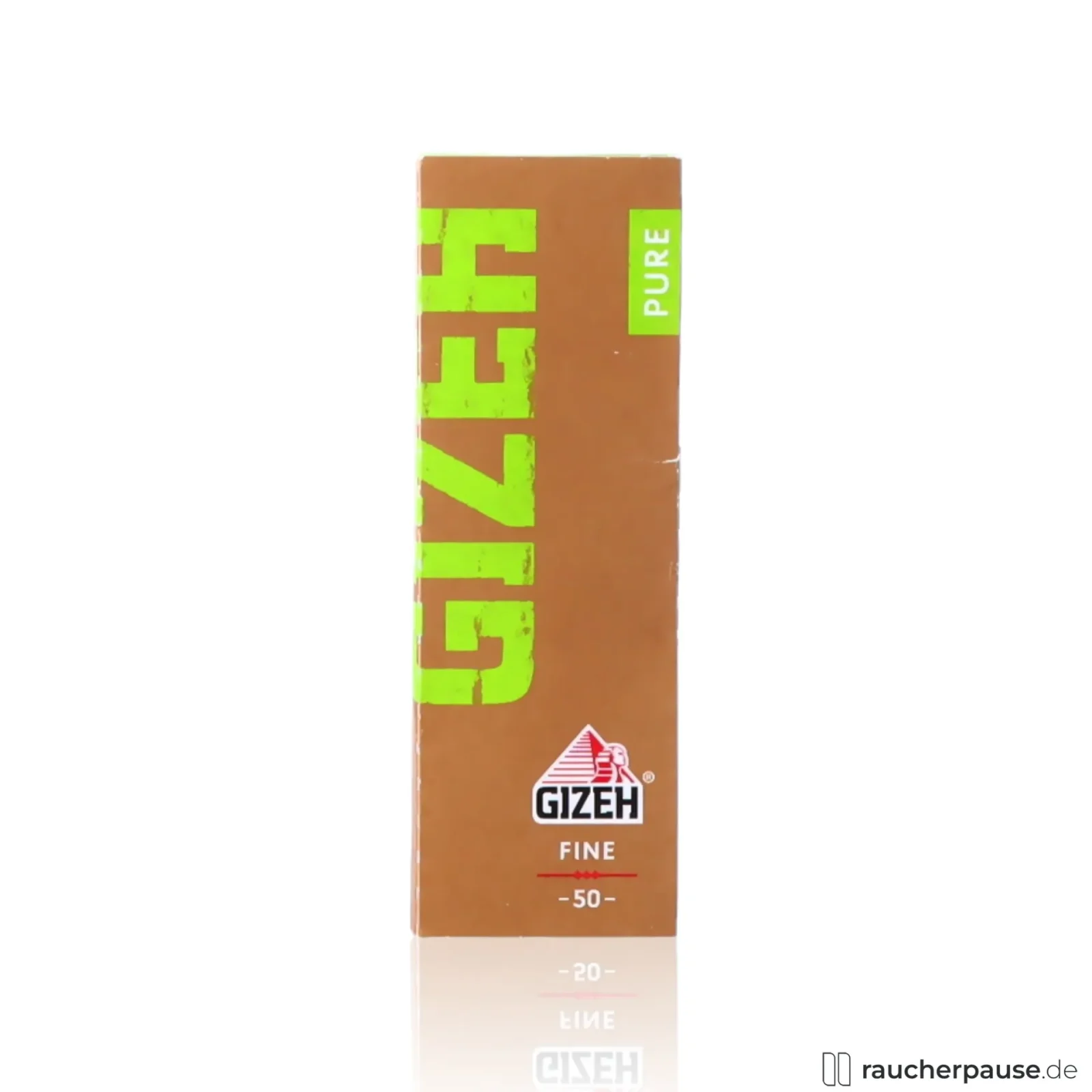 Gizeh Fine PURE Blättchen | 50 Blatt | Ungebleichtes Hanfpapier | Extra dünn & langsam abbrennend