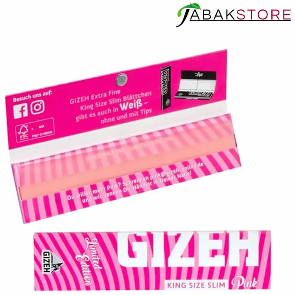 Gizeh King Size Long | 34x Blatt | Pink