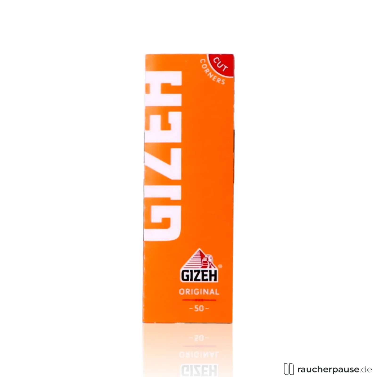 Gizeh Original Orange Blättchen | 50 Blatt | Regular-Size Zellulose Drehpapier