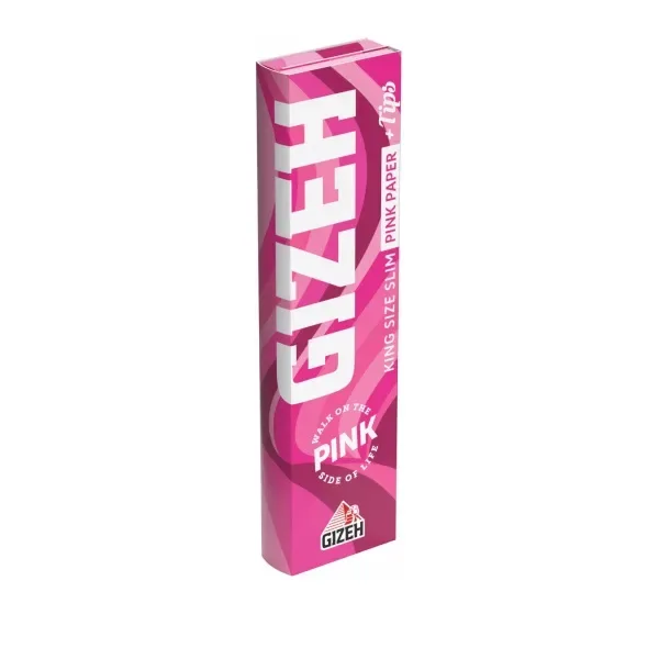 Gizeh – Papes Size Slim Pink 34 Blättchen + 34 Tips