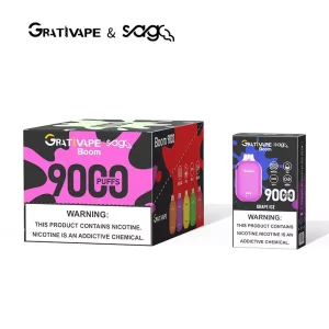 GRATIVAPE Boom 9K Züge Einweg E Zigarette Wiederaufladbar