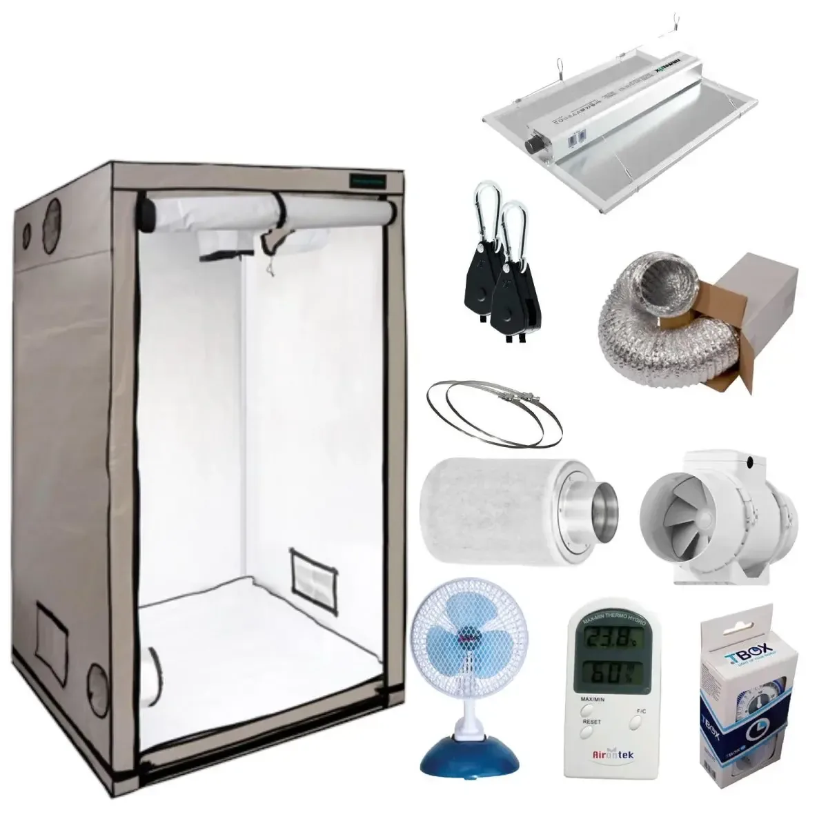 Growbox Komplettset Ferna 100x100x200cm inkl. Nanolux-LED (300W)