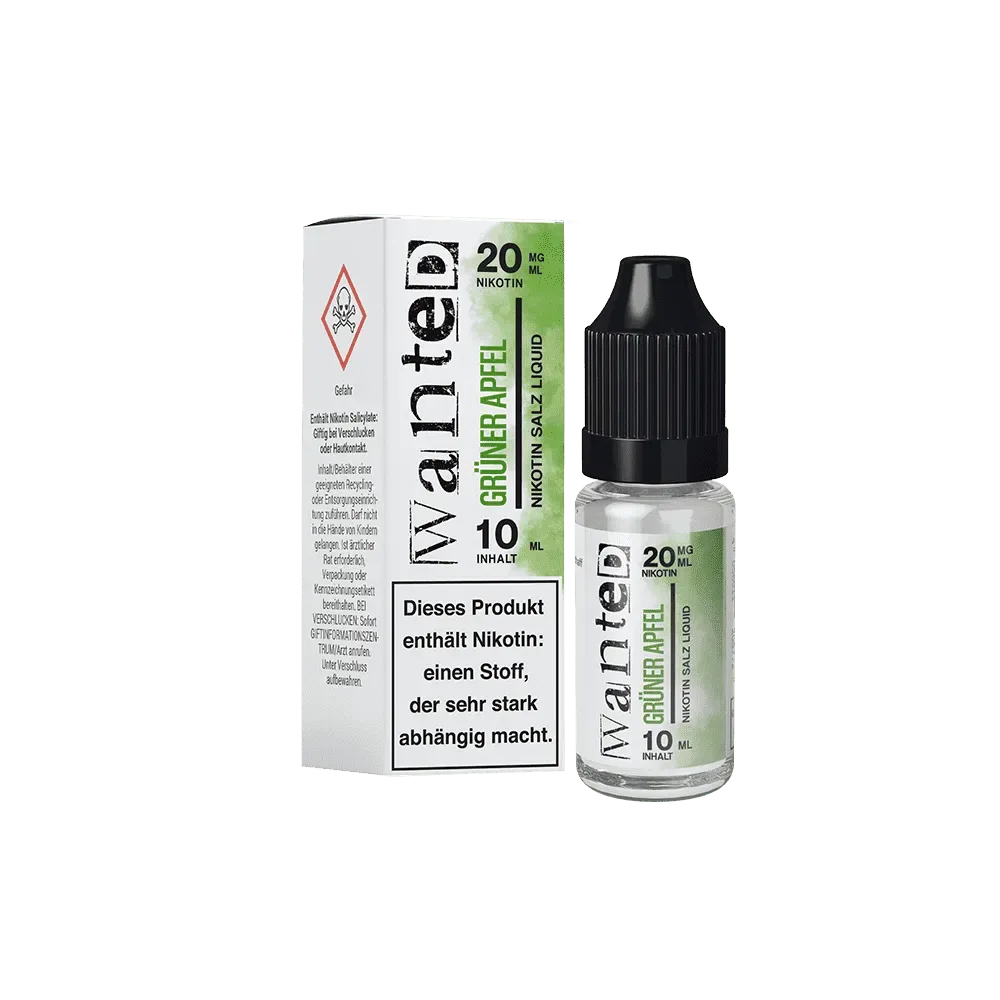 Grüner Apfel – Wanted Overdosed – Nikotinsalz Liquid 10ml