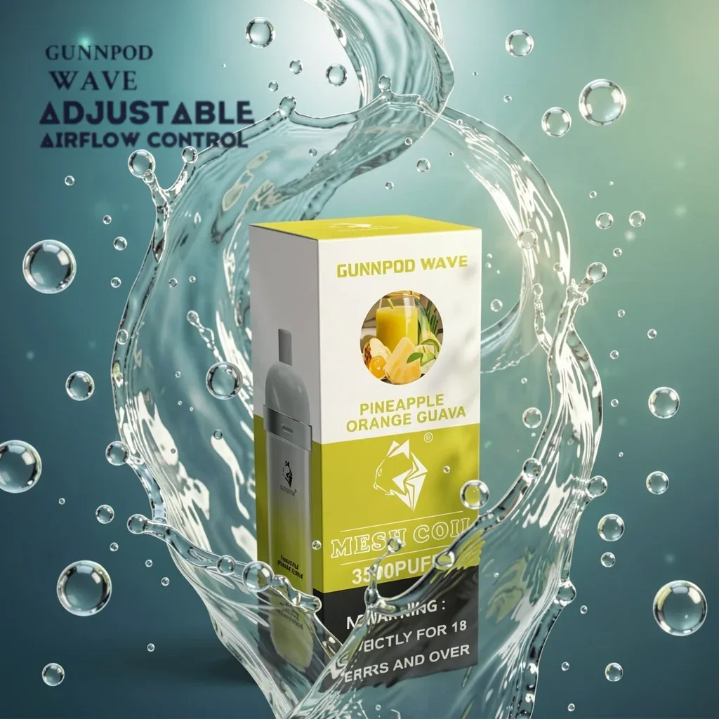 Gunnpod WAVE 3500 Züge 12 ml E-Liquid – Ananas Orange Guave
