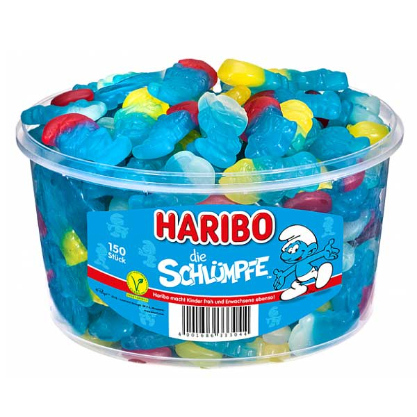 Haribo Schlümpfe 150 Stück Dose