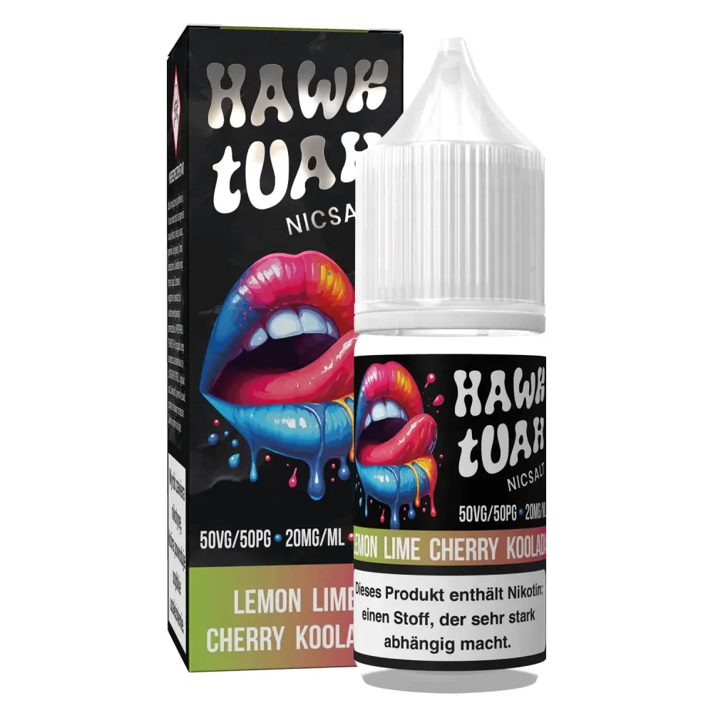 Hawk Tuah – Lemon Lime Cherry Koolada – Nikotinsalz 20mg/ml (Nikotinsalzliquid, 10 ml, 50% VG / 50% PG)