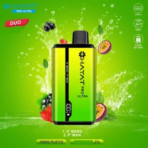 HAYAT Pro Ultra 15K Züge Einweg E Zigarette Digital Display Wiederaufladbar