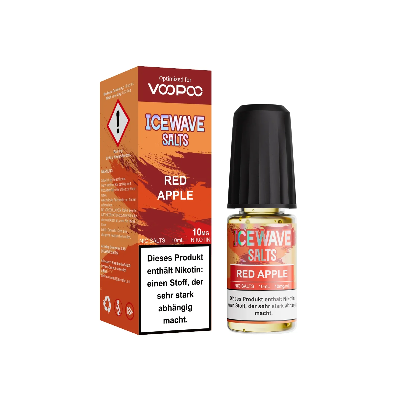 IceWave by Voopoo – Red Apple 10ml Nikotinsalz Liquid