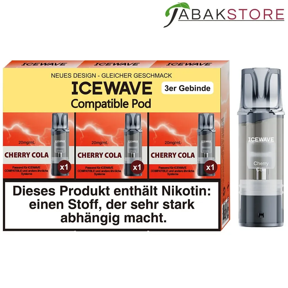 Icewave Pods – Cherry Cola (3x Pods pro Packung) 20mg
