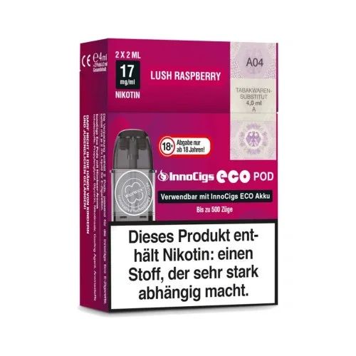 InnoCigs – Eco Pod – Lush Raspberry – 2St