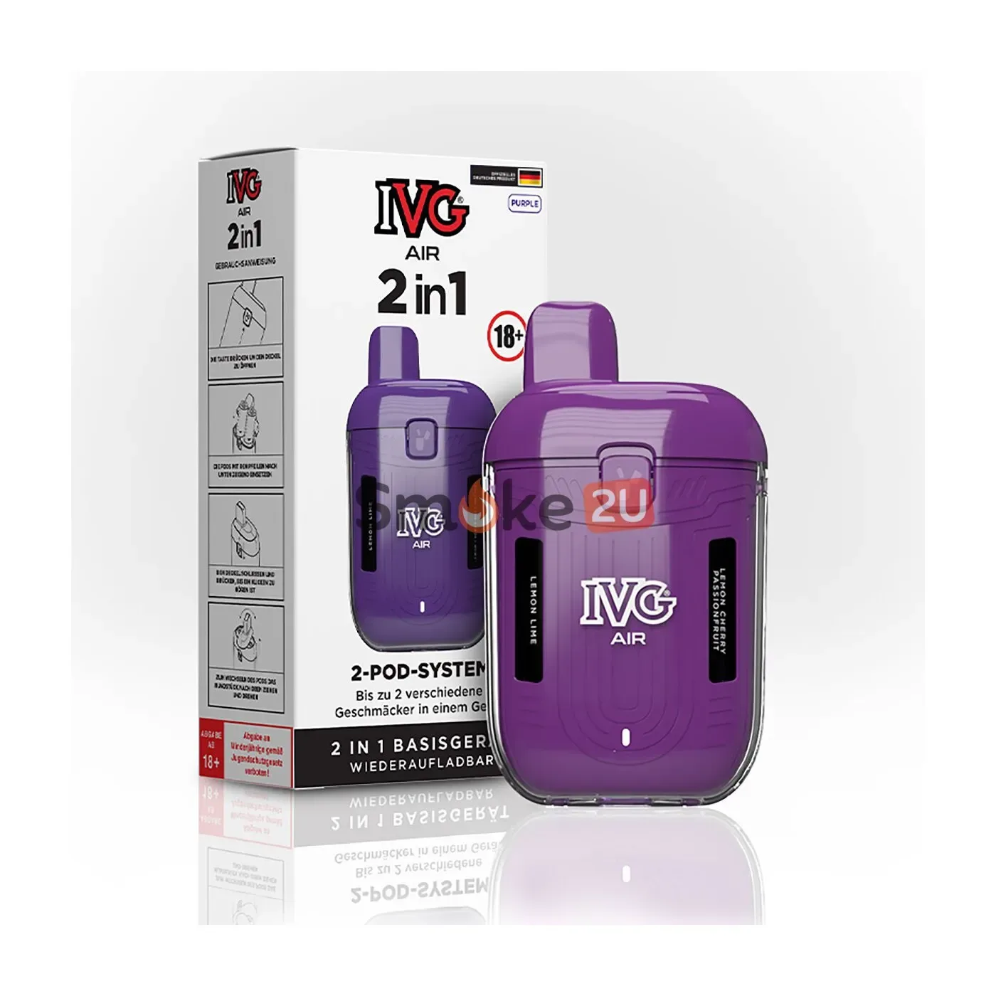 IVG AIR 2 in 1 Akkuträger – Purple